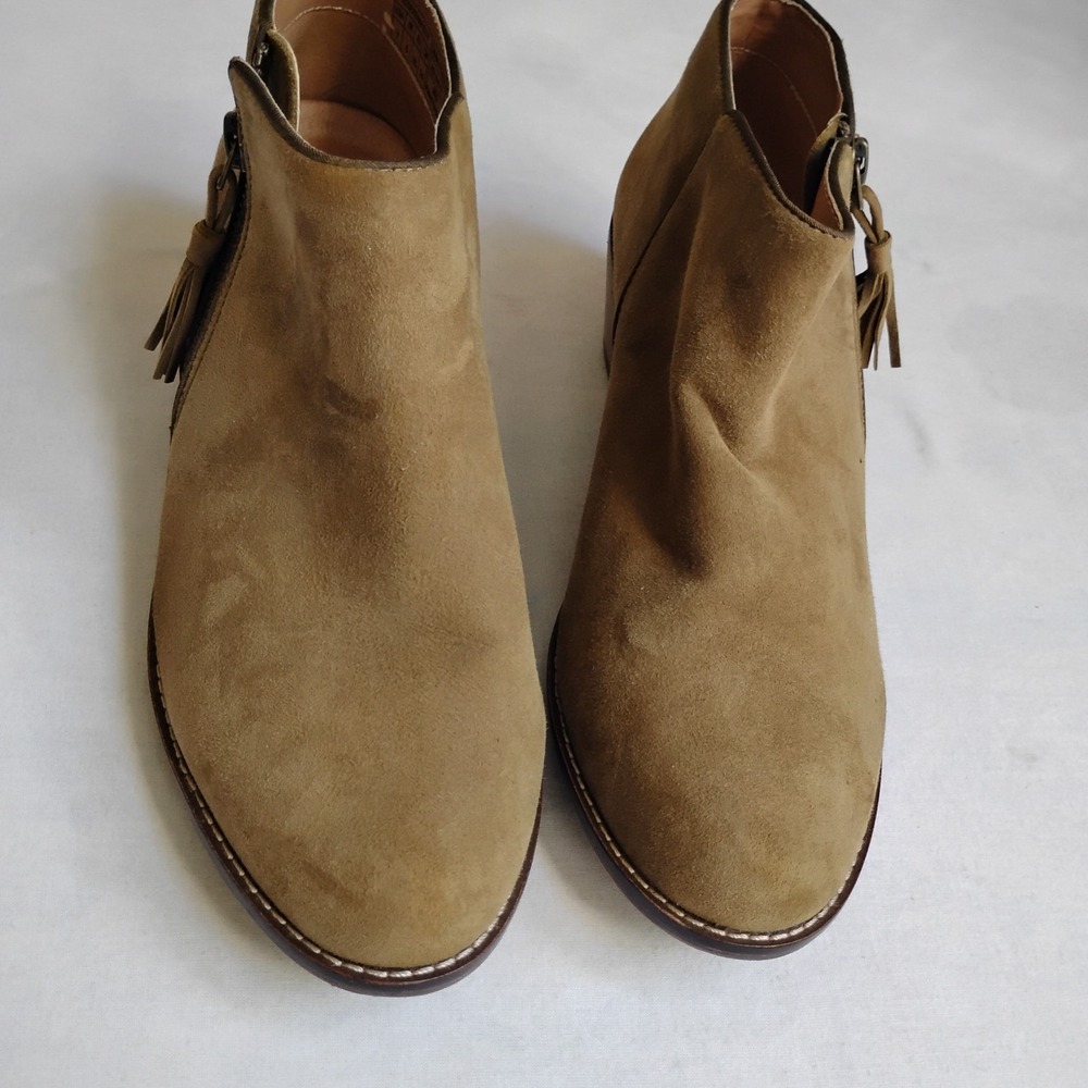 Vionic Boots 7 Suede Leather Tassel Ankle Classic Casual Comfort Western Boho - Picture 4 of 15